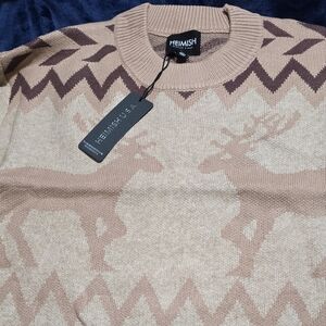 Beige and Brown Women's Sweater